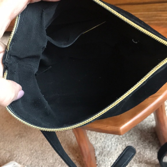 Vintage black suede bag - Picture 9 of 14